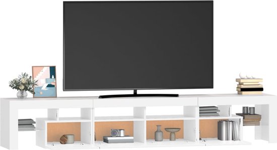Tv-meubel Met LED-verlichting 240x35x40 Cm Sonoma Eikenkleurig