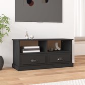 vidaXL TV-meubel - TV-kast - 93 x 35.5 x 45 cm - Zwart - Bewerkt hout - Kast