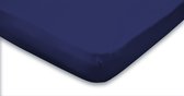 Eleganzzz Hoeslaken Topper Jersey Stretch - Donker Blauw - Hoeslaken 140x210/220cm - 160x200cm - Tweepersoons - 100% Katoen - Topper - Hoeslakens