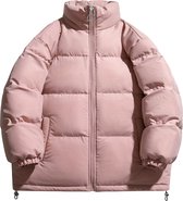 Livano Winterjas Voor Dames - Faux Fur Bontkraag - Parka - Jas - Winter - Volwassen - Roze - Maat XL