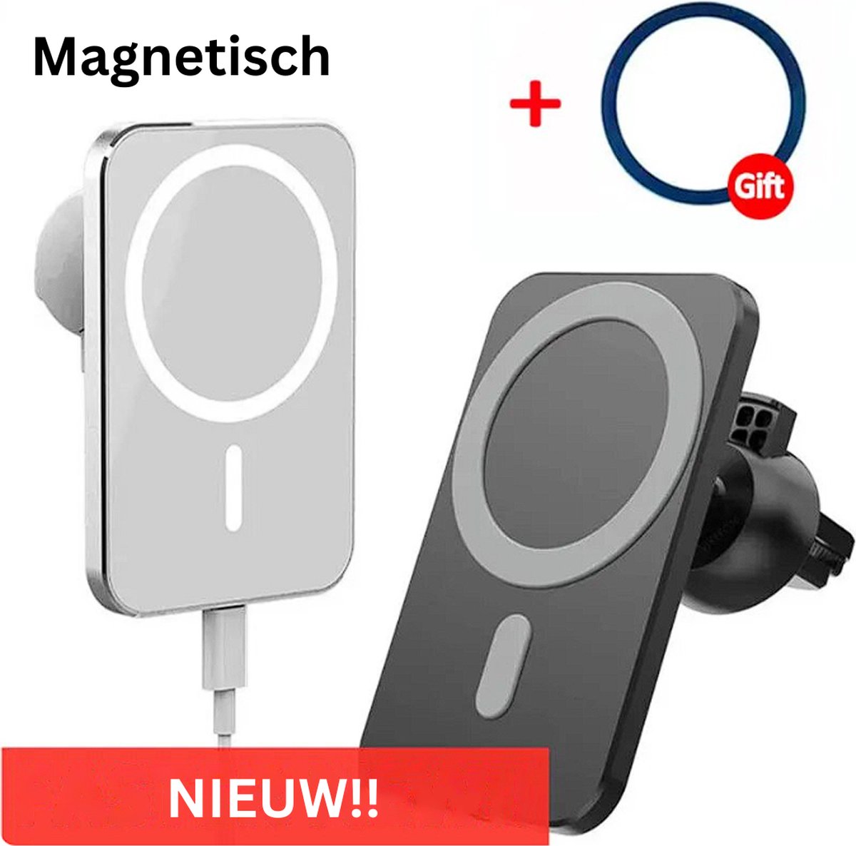 Magsafe Telefoonhouder - Geschikt voor Iphone - Auto Telefoonhouder - Snel Opladen - 30W