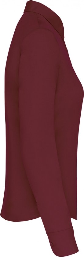 Chemisier Femme XS Kariban Manches longues Vin 65% Polyester, 35% Katoen