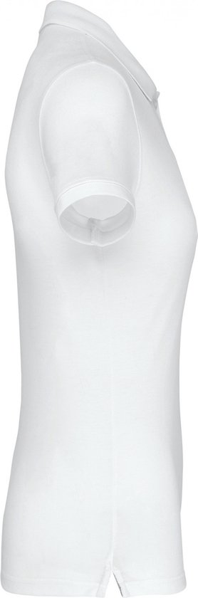 Polo Dames 3XL WK. Designed To Work Kraag met knopen Korte mouw White 65% Polyester, 35% Katoen