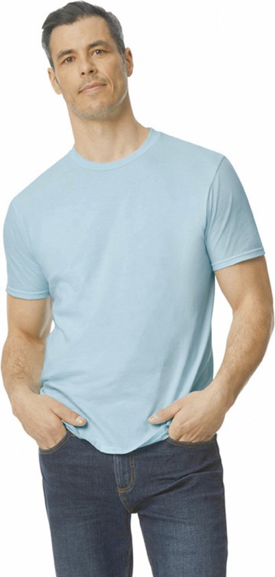 T-shirt Heren XL Gildan Ronde hals Korte mouw Teal Ice 100% Katoen