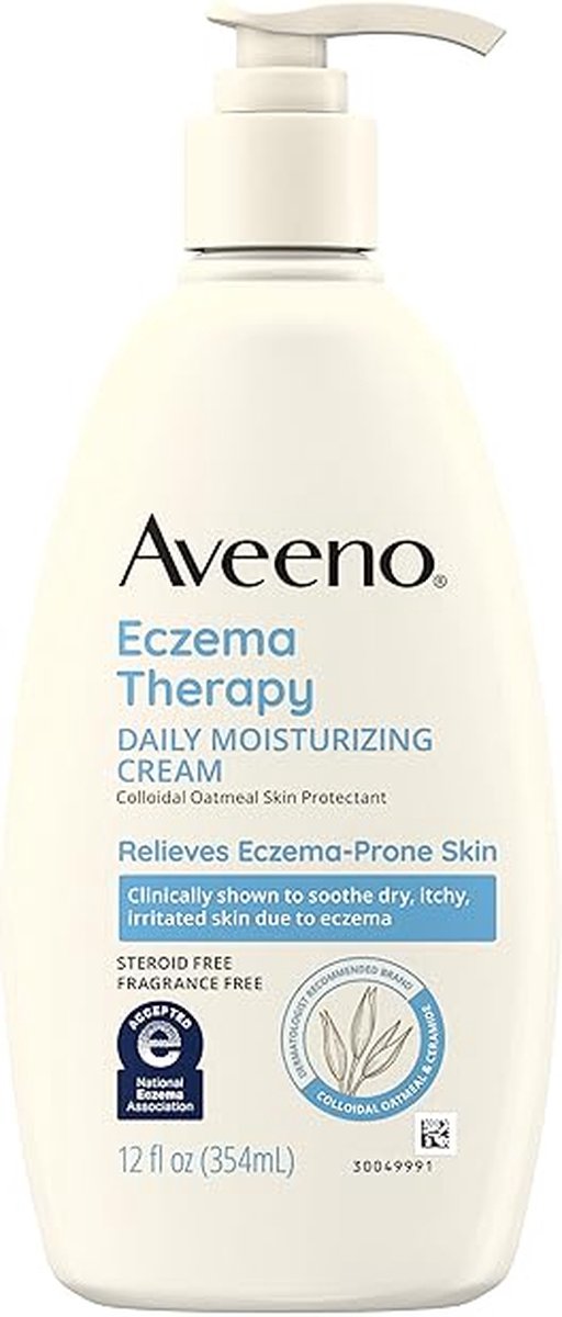 Aveeno - Daily Moisturizing Body Cream for Sensitive Skin - Relief Cream, Colloidal Oatmeal & Ceramide for Dry & Itchy Skin - Fragrance-Free - 354ml