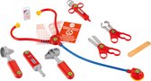Klein Toys artsenkoffer - afgeronde hoeken - incl. speelgoedinstrumenten - 24x11x19 cm - rood