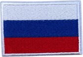 Rusland Nationale Russische Vlag Strijk Embleem Patch 7 cm / 4.8 cm / Wit Blauw Rood