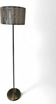 Lampadaire moderne en acier inoxydable avec abat-jour de 160 cm de haut et 35 cm de diamètre