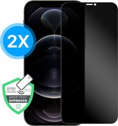 2x Privacy Screenprotector - Geschikt voor 12 Pro -Screen Protector - Plakgarantie