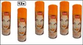 12x Haarspray oranje 125 ml