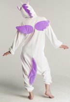 KIMU Onesie Paarse Pegasus Pakje - Maat 98-104 - Eenhoornpak Kostuum Eenhoorn Unicorn Pak - Peuter Huispak Jumpsuit Pyjama Fleece Meisje Festival