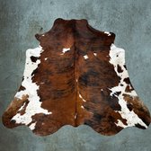 Tapis en peau de vache peau d'animal marron 200x220cm