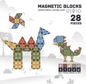 Magnetisch speelgoed - Magnetic tiles - Roosly - 28stuk - Montessori speelgoed - Magnetische Bouwstenen