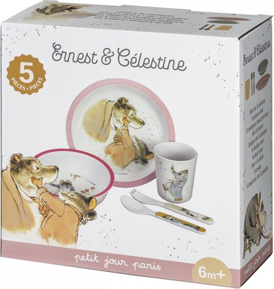 Kinder eetset 5 dlg Ernest et Celestine van Kinder — afbeelding 2
