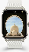 iQibla Smartwatch M1 (Wit) | Koran Luisteren, Gebedstijden, & Gezondheidsmonitoring - Technologie voor Moslims