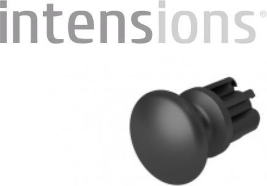 Intensions eindknop roede -20mm - mat zwart - 2 stuks | bol.com