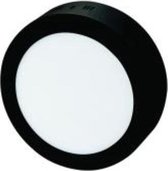 led downlight paneel opbouw rond mat zwart - 3200k warm wit