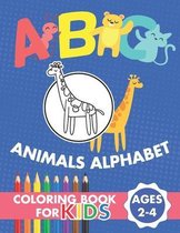 ABC Animals Alphabet Coloring Book For Kids Ages 2-4