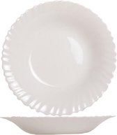 Luminarc Feston Servies - Diepe Borden - Wit - D21cm - Opaal - (set van 6) En Yourkitchen E-kookboek - Heerlijke Smulrecepten