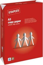 Staples Copy A3 Papier, 80 g/m², Wit (doos 5 x 500 vel)