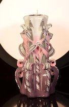 Gesneden Kaars, hoogte 23 cm zeer exclusief Made by Candles by Milanne s/n 50640