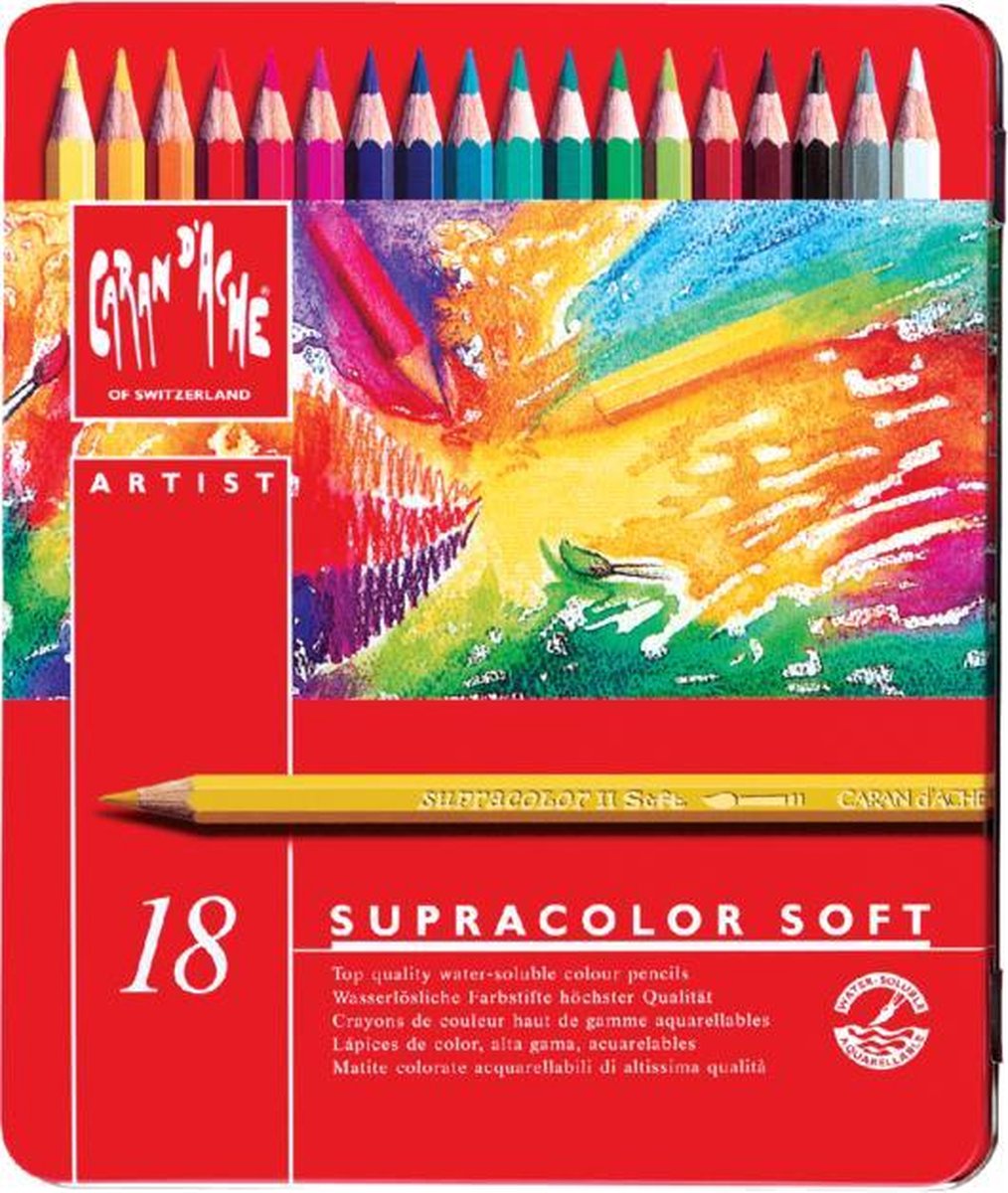 Kleurpotlood caran d'ache supracolor 18 st ass