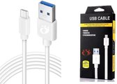 Olesit K110 TYPE-C USB-C Kabel 3 Meter Fast Charge 2.1A - Laadsnoer Oplaadkabel - Magnetische Ring - Data Sync & Transfer - Wit