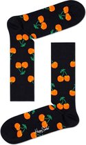 Happy Socks Cherry Socks Zwart Orange, Maat 41/46