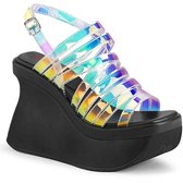 Demonia Sleehakken -37 Shoes- PACE-33 US 7 Zwart/Multicolours