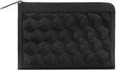 Welden Slim Sleeve voor Laptop/Macbook tot 16 inch - Hexagon design - Zwart