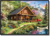 Hobbycave® Diamond Painting Volwassenen En Kinderen - 30x40 - Volledig Pakket - Vierkante Steentjes - Hut In Het Bos