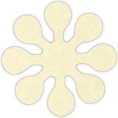 Asterisk vilt onderzetter - Creme - 6 stuks - ø 9,5 cm Rond - Glas onderzetter - Cadeau - Woondecoratie - Woonkamer - Tafelbescherming - Onderzetters Voor Glazen - Keukenbenodigdhe