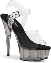 Pleaser Sandaal met enkelband -35 Shoes- DELIGHT-608T US 5 Wit/Transparant