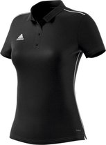 adidas Core 18 Polo Dames - Zwart - maat S