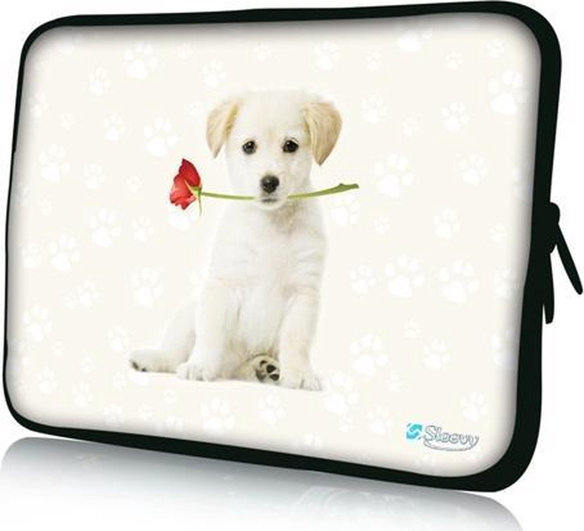 Sleevy 15,6 inch laptophoes klein hondje - laptop sleeve - Sleevy collectie 300+ designs