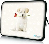 Sleevy 11,6 inch laptophoes klein hondje - laptop sleeve - laptopcover - Sleevy Collectie 250+ designs