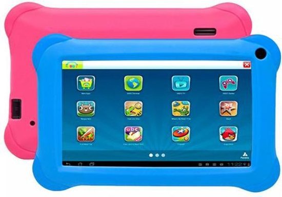 Denver TAQ-70353 - 7 inch Kindertablet - Quad Core - Tablet voor kinderen - KIDO'z Software - 16GB - Android 8.1GO - Met bumpers in Blauw of Roze