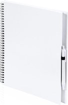 3x Schetsboeken witte harde kaft A4 formaat - 80x vellen blanco papier - Teken boeken