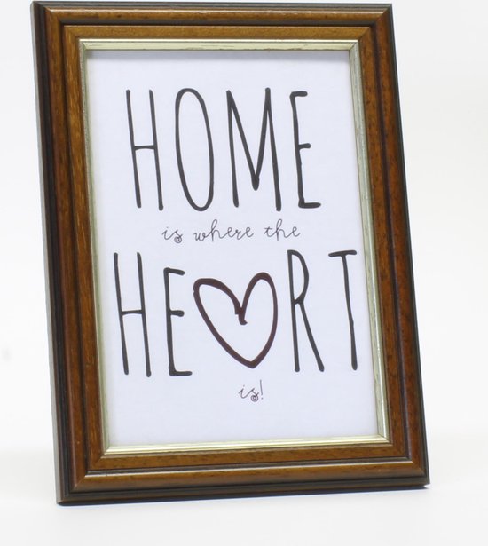 Klassieke houten fotolijst met gouden biesje voor foto 13x18
