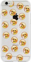 ADEL Siliconen Back Cover Softcase Hoesje Geschikt voor iPhone 6/ 6S - Smileys Emoticons