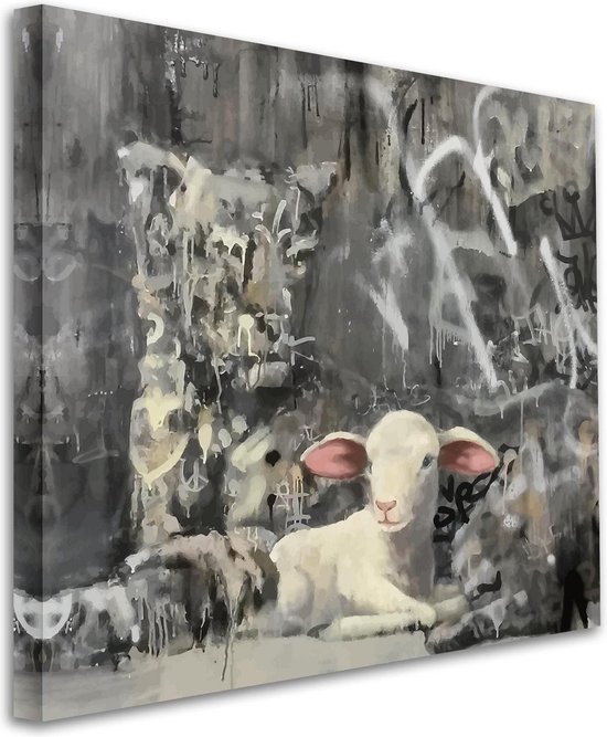 BANKSY Walled Off Hotel Leopard and Lamb Impression sur toile