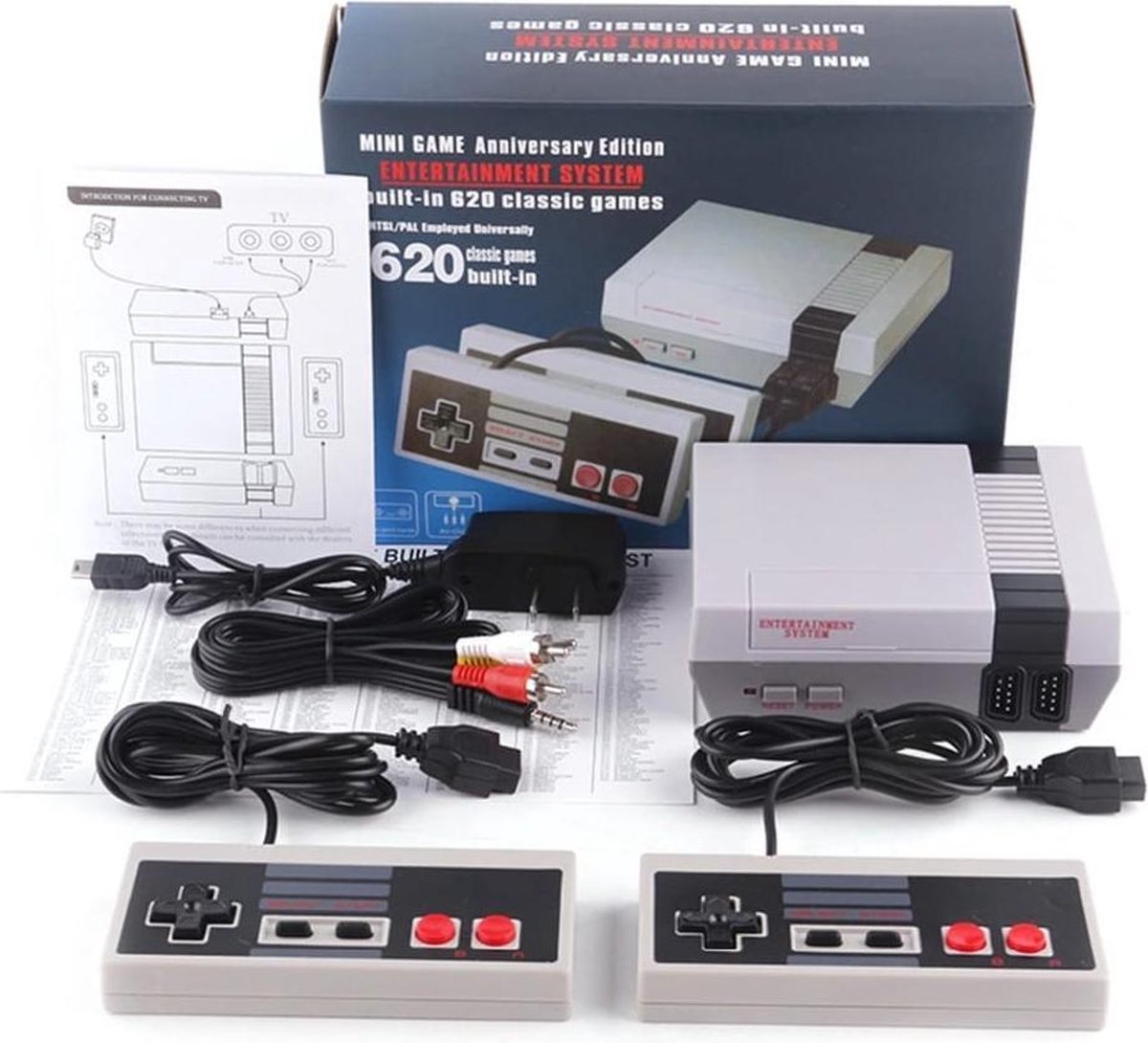 bol.com Retro Mini Gaming Console - 620 Classic build in Games - met 