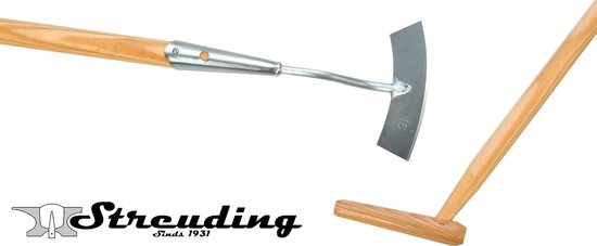 Streuding - Schoffel - Rond - model - 16cm - met steel 160 cm - Art nr 22042