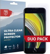 Rosso Screen Protector Ultra Clear Duo Pack Geschikt voor Apple iPhone SE (2020 / 2022) | TPU Folie | Case Friendly | 2 Stuks