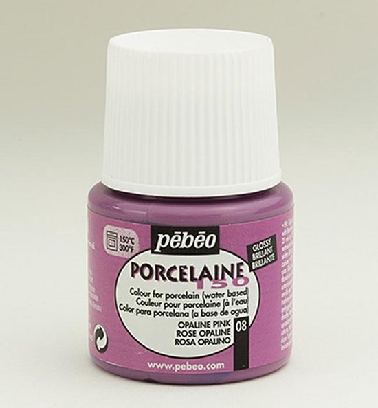 Foto: Porseleinverf 08 opaline pink pebeo 45ml