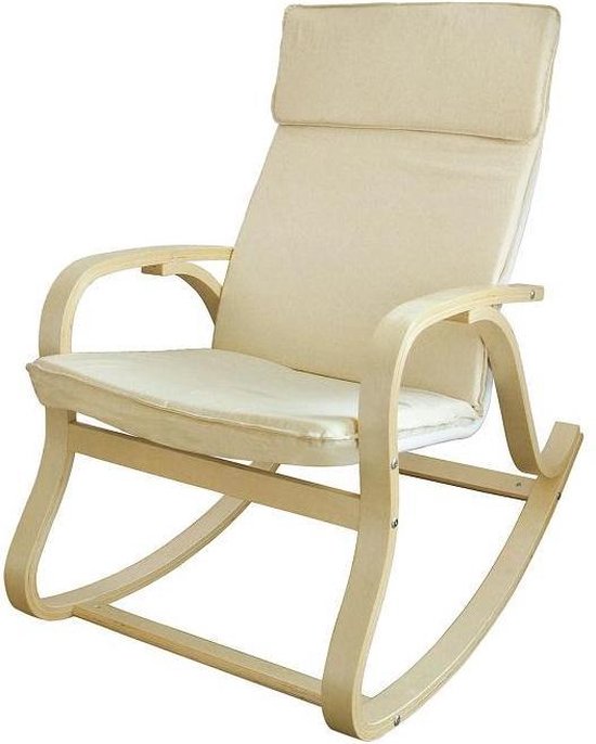Simpletrade Schommelstoel – Fauteuil – Vloerbeschermers – Verstelbaar – 56x80x90 cm