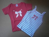 petit bateau ondergoed, t'shirt +singlet strik 2jaar 86