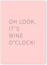 Kaart met wijn quotes – Set van 5 kaarten - Happy Wine Cards – Oh look, it’s wine o’ clock