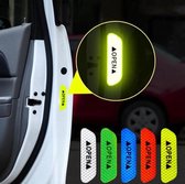 Auto Reflecterende deur Sticker set van 4 ,Waarschuwing Tape, Reflecterende Strips, Veiligheid Mark citroen geel