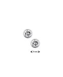 Twee zilveren oorstekers, 3 mm, met een witte zirkonia steen, gezet in een zilveren kastje.